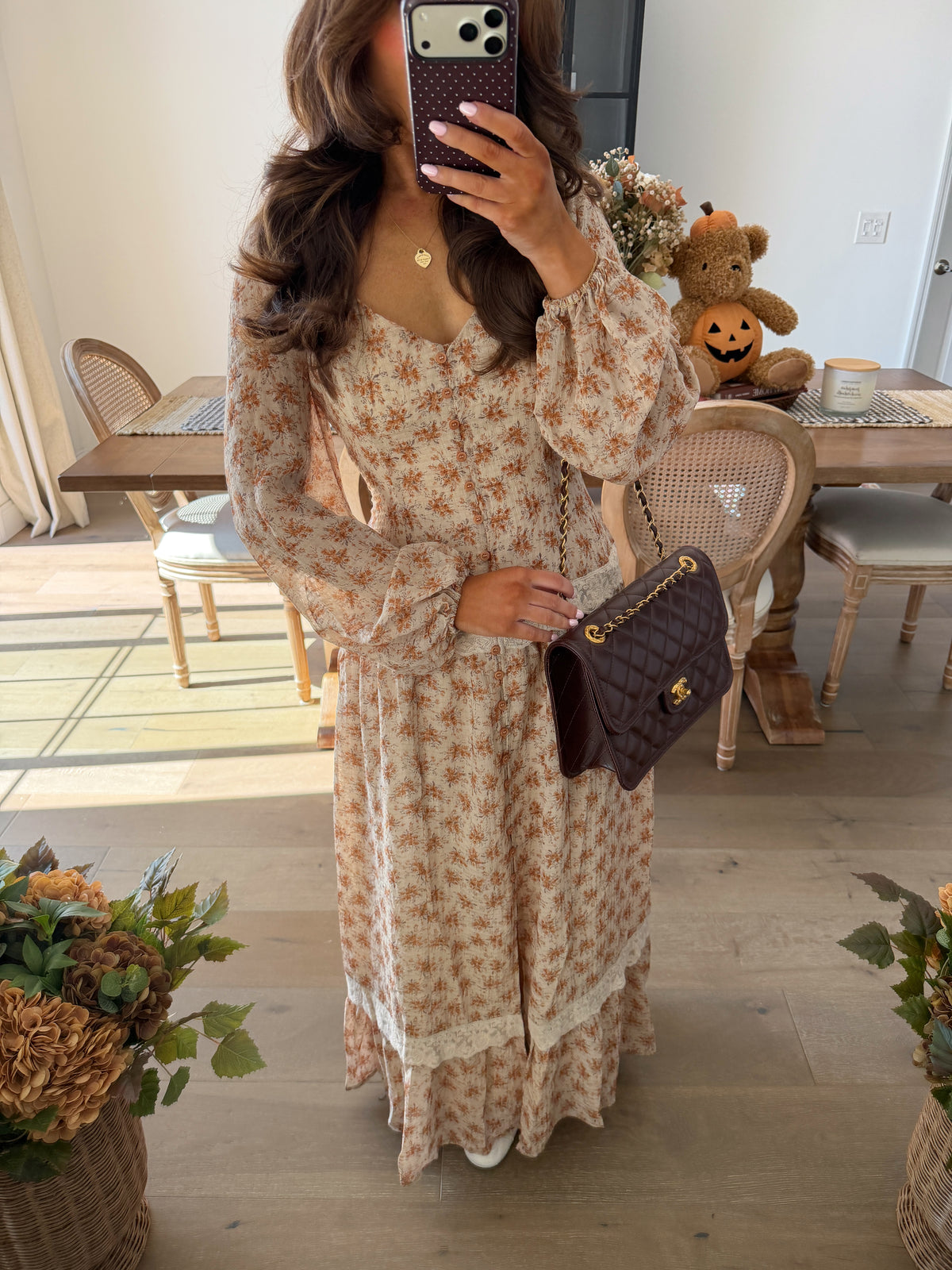 Orchard Sweetheart Midi Dress