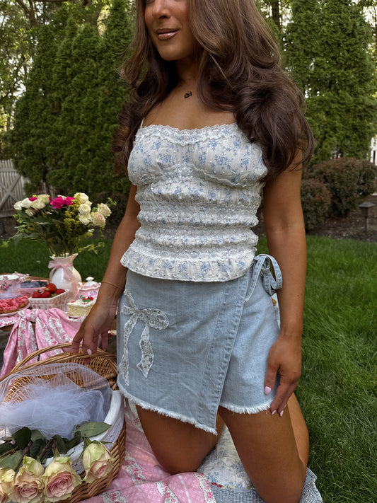 Berries & Cremé Floral Tank