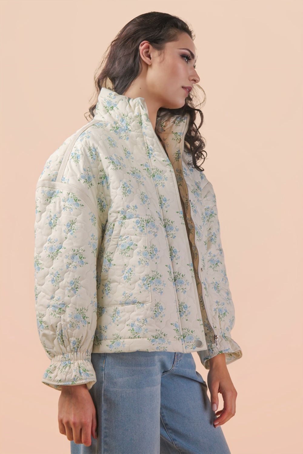 Snow Angel Floral Quilted Jacket DOORBUSTER
