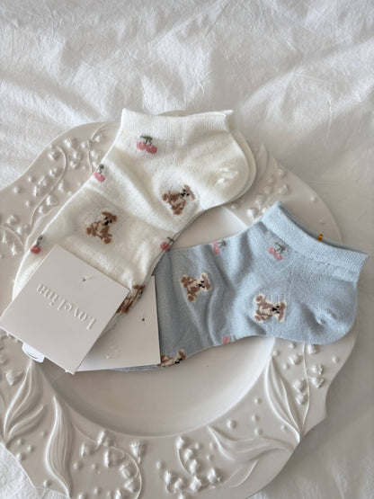 Teddy Cherry Socks GIFT