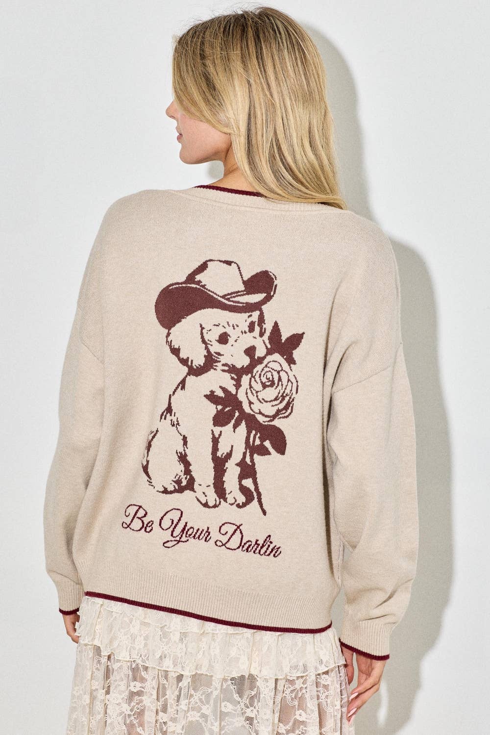 DARLIN PUPPY SWEATER CARDIGAN