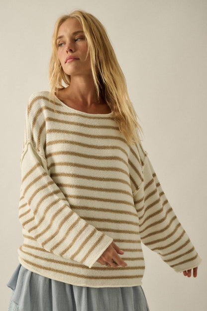 Cali Textured Knit Oversized Sweater