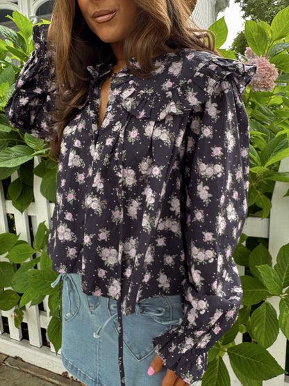 The Bella Top (Navy)