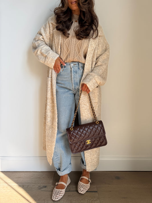 Vanilla Oatmeal Coat Cardigan