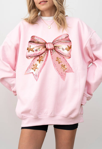 GINGERBREAD BOW Crewneck 🎀🤍