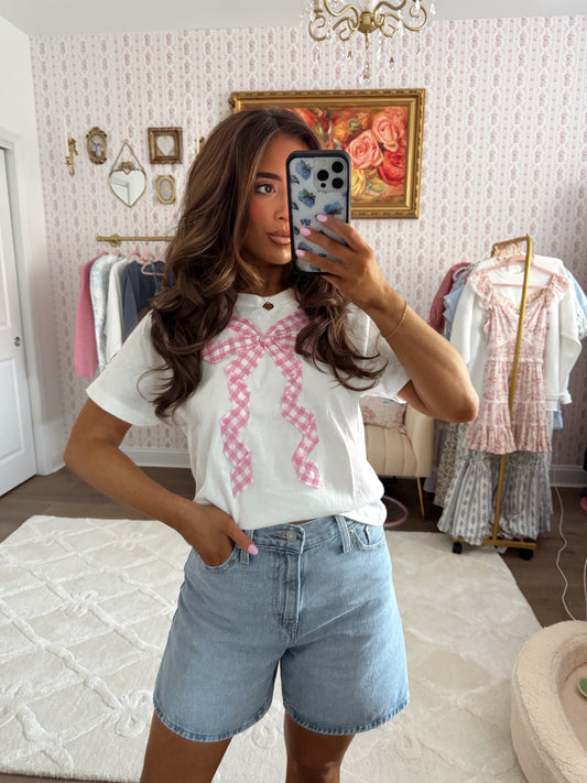 Darling Picnic Sweetheart 🧺 Bow Tee