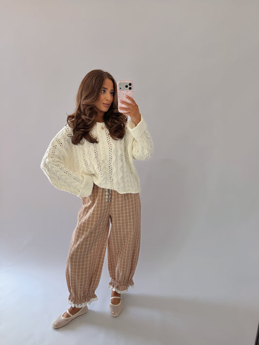 Cottage Bloomer Plaid Pants