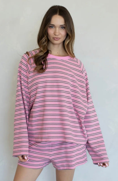 Sophie Striped Set (Strawberry Chocolate Cheesecake)