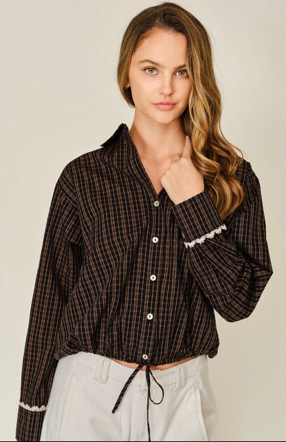 Plaid & Lace Jacket
