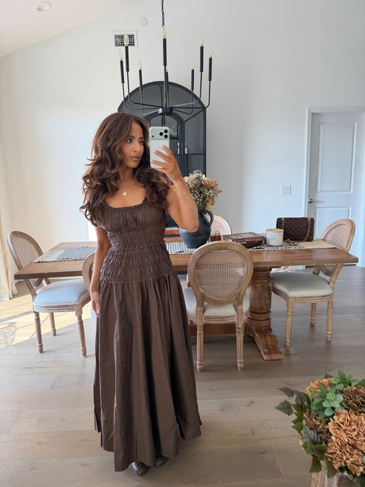 Coffee Bean Maxi Dress