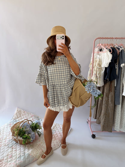 Salt & Sea Plaid Top RESTOCK