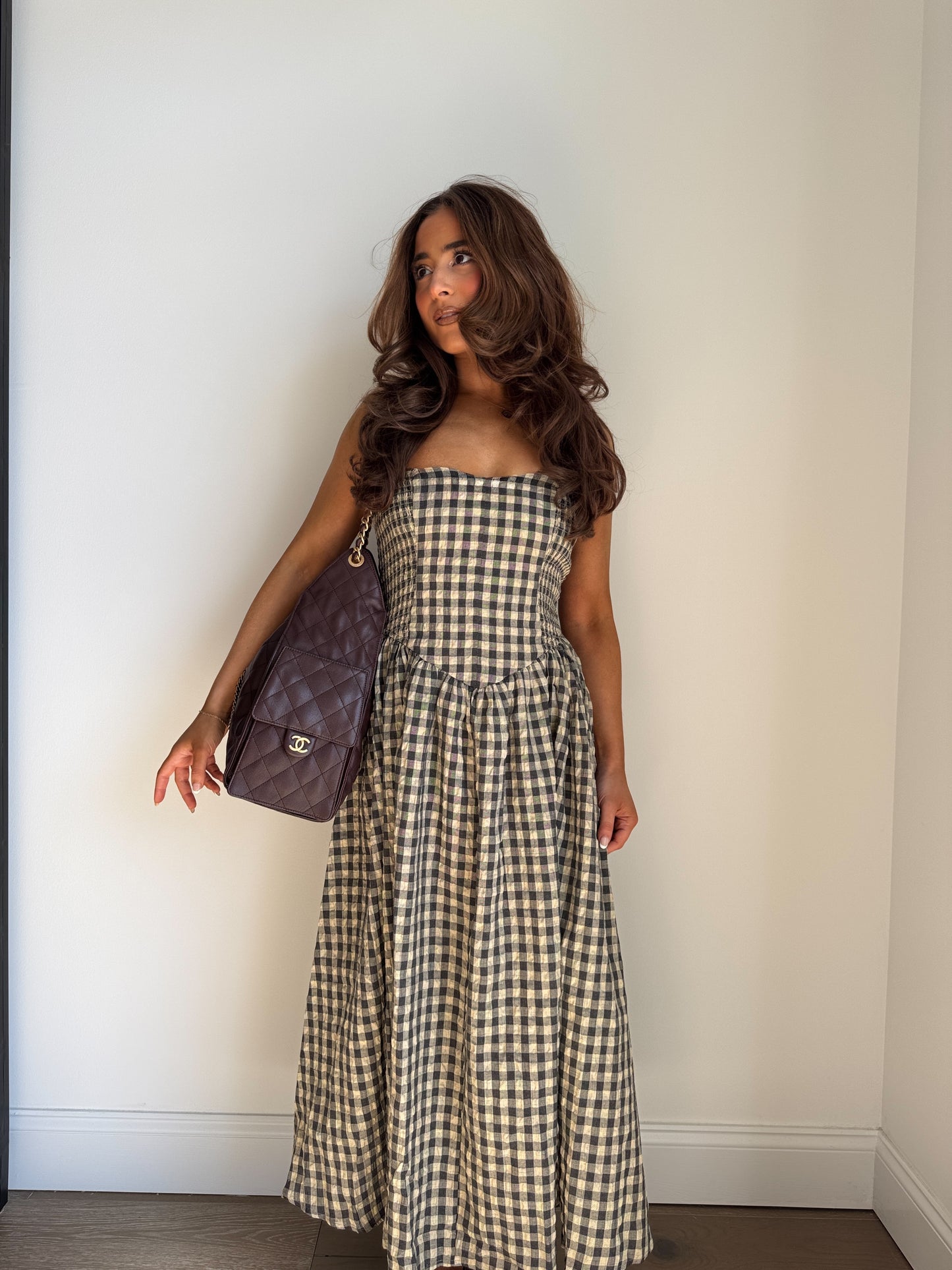 Cottage Farm Gingham Midi Dress (can’t restock)
