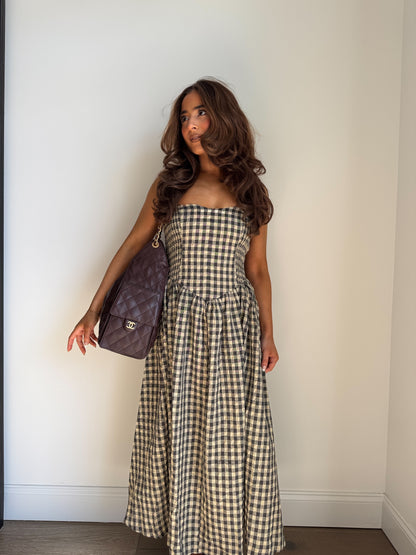 Cottage Farm Gingham Midi Dress (can’t restock)