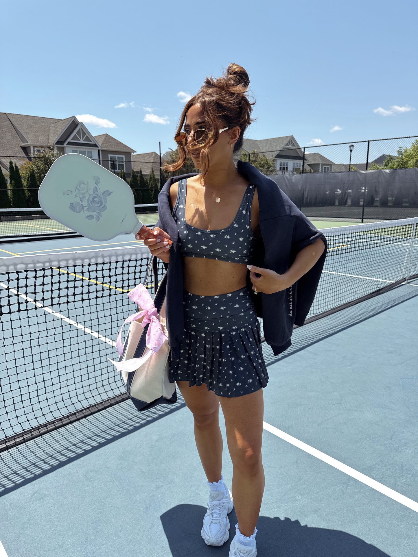 Midnight Bloom Active Skort