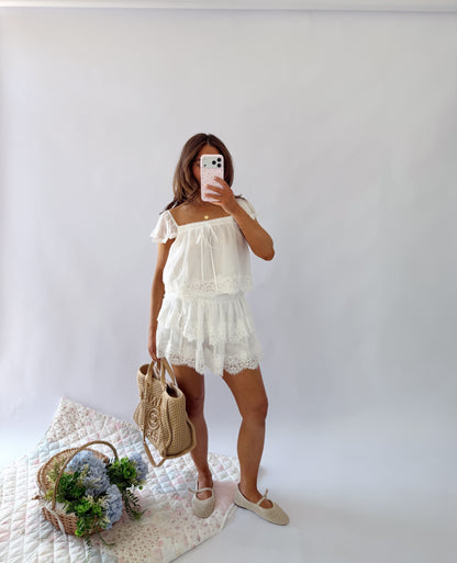 Hydrangea Kisses Skort Set (can’t restock) Marshmallow