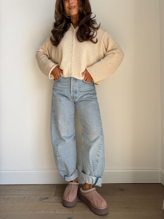 Cinnamon Sugar Cookie Cardigan Knit
