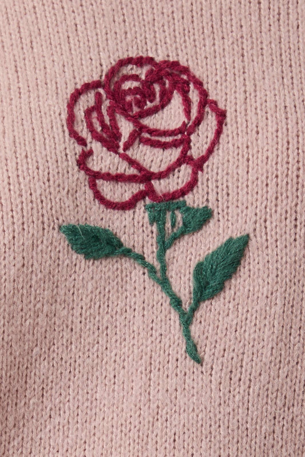 Tale As Old As Time ROSE STITCHING OVERSIZED SWEATER