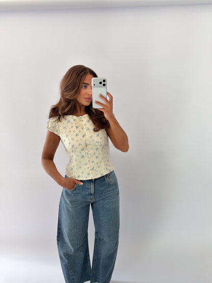 🍋 Lemon Blueberry Vintage Blouse RESTOCK 2 weeks