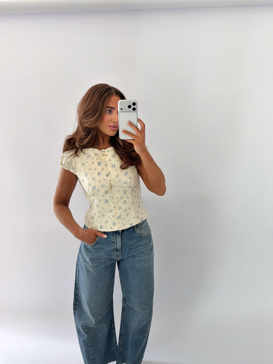 🍋 Lemon Blueberry Vintage Blouse RESTOCK 2 weeks