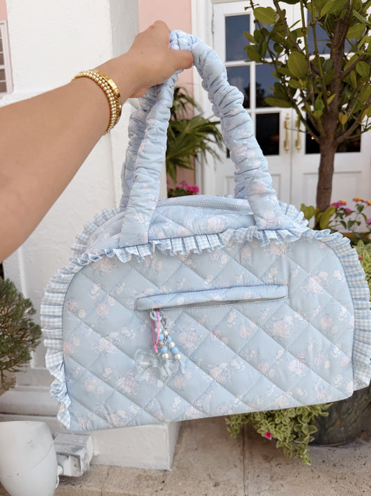 Cotton Candy Vintage Sorbet Floral Bag (Sky Blue) Restock