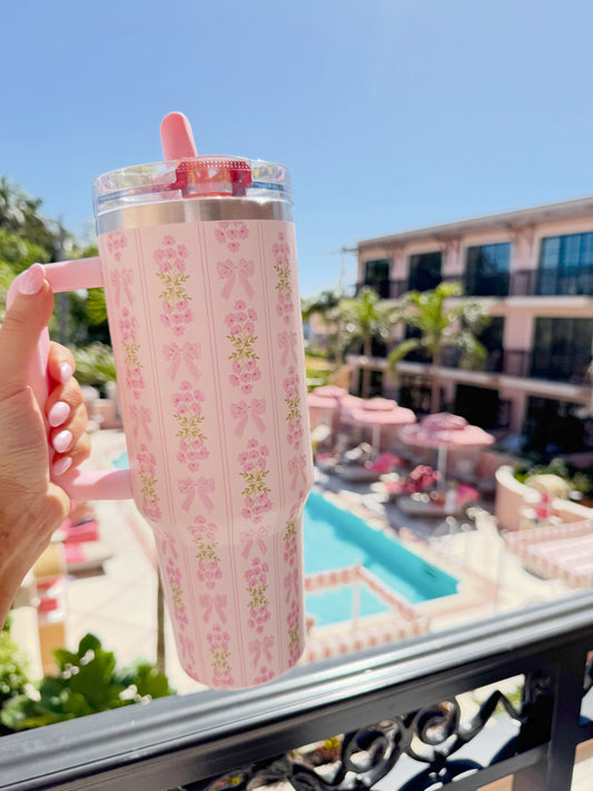40 oz Oh So Fancy Pink Tumbler
