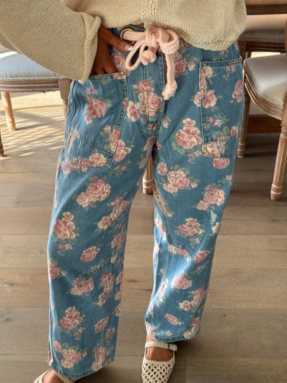 Blush Rose Barrel Jeans