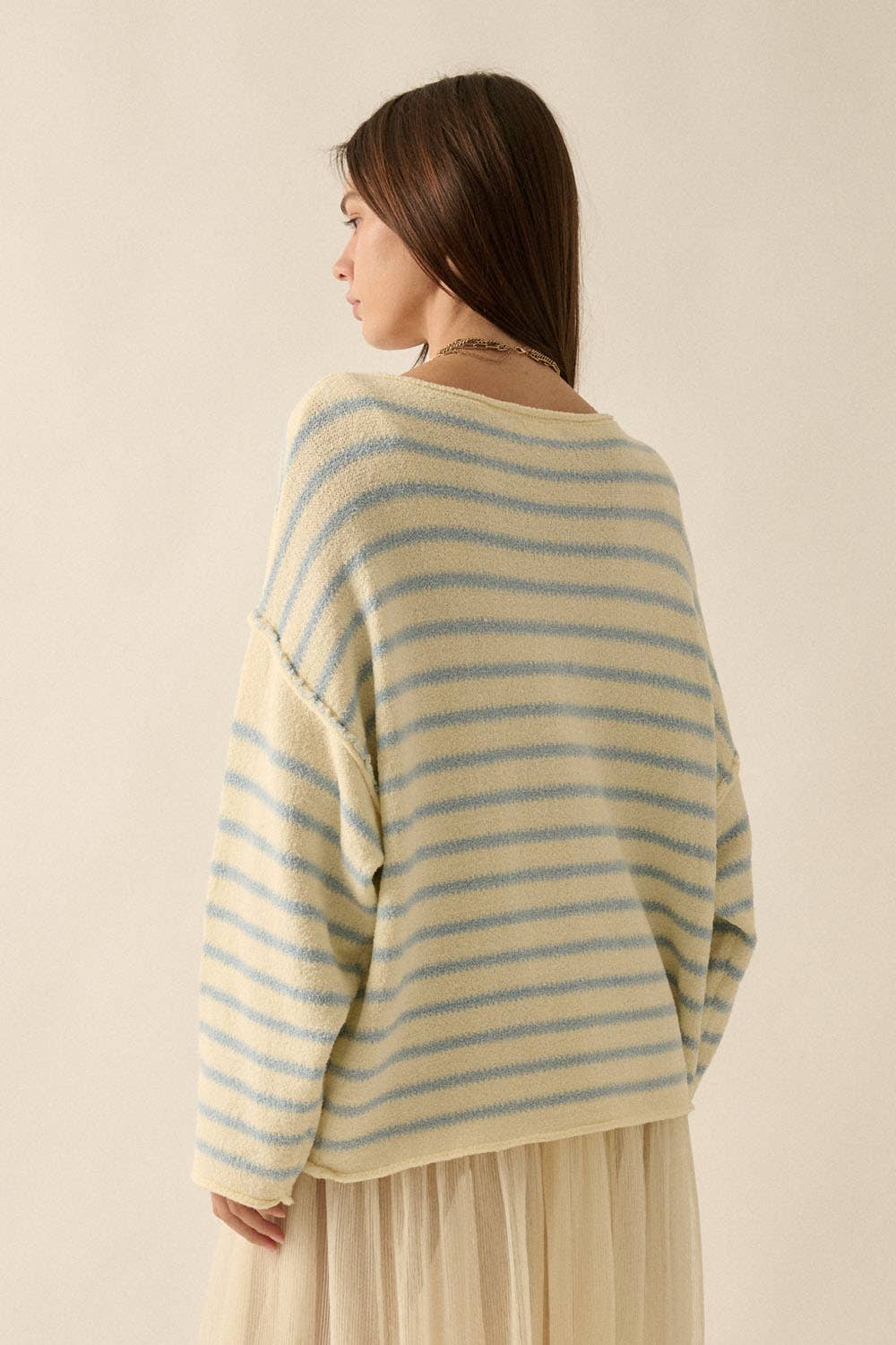 Cali Textured Knit Oversized Sweater