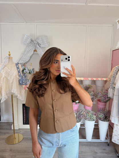 Fresh Petal Top Mocha