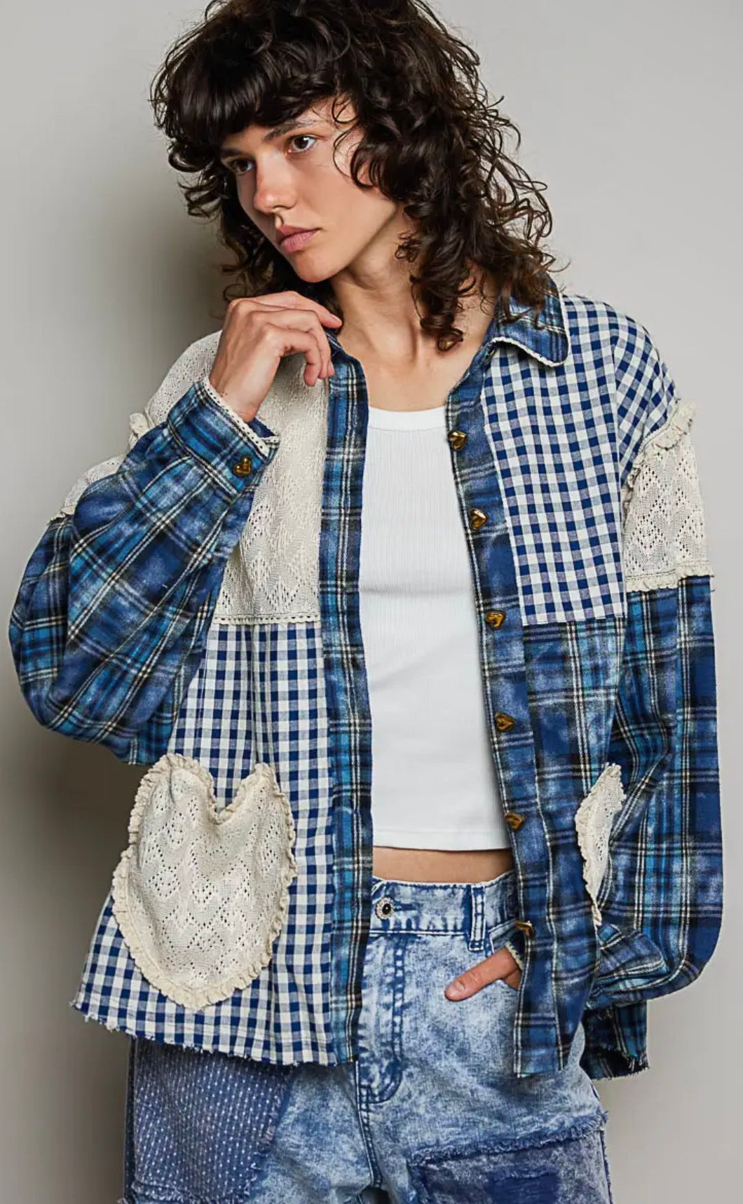Seaside Hearts Jacket Blue