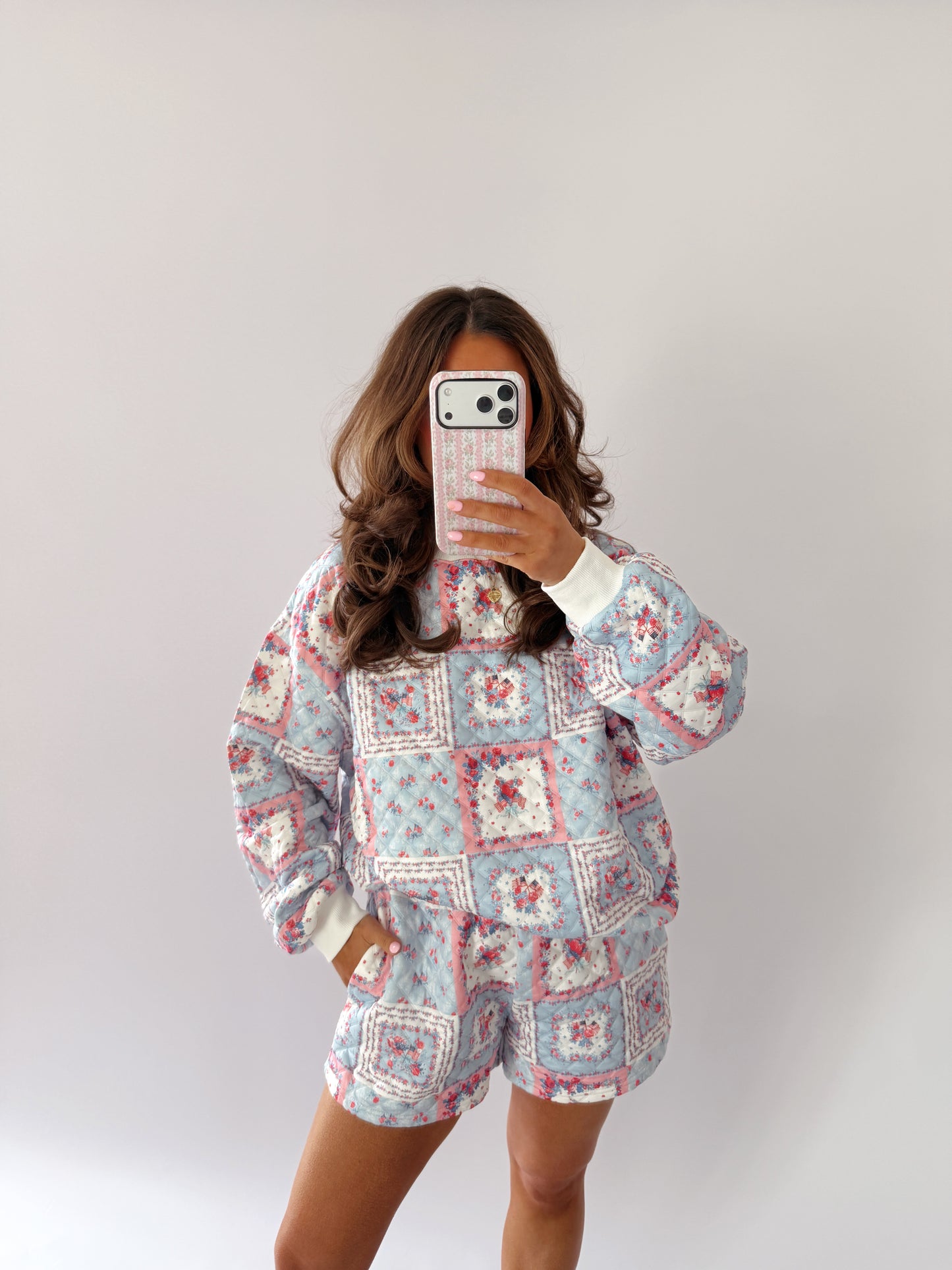Americana Patchwork Darling Quilted Set
