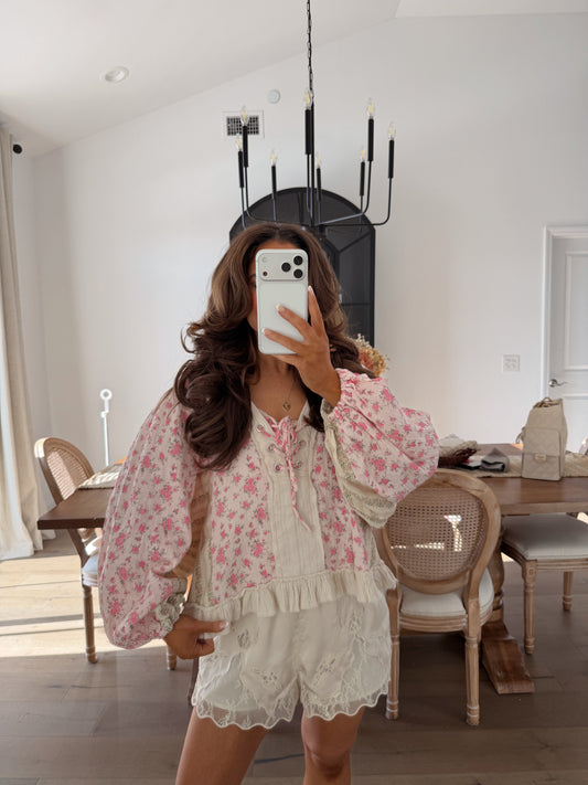 Pink Paradise Floral Top