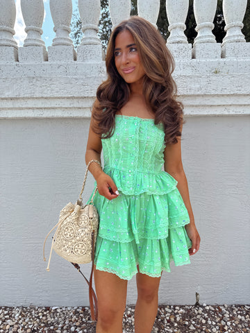 Tropical Tea Party Ruffled Skirt Set