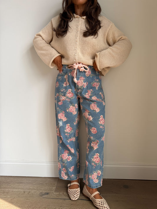 Blush Rose Barrel Jeans