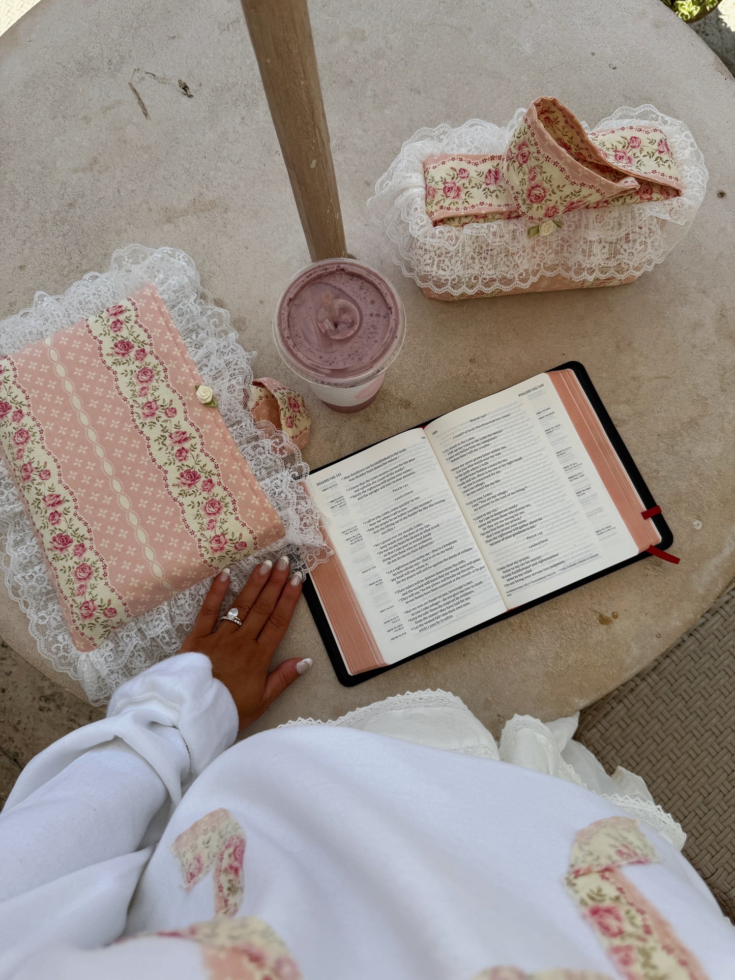 The Tea Rose Vintage Floral Bible Cover