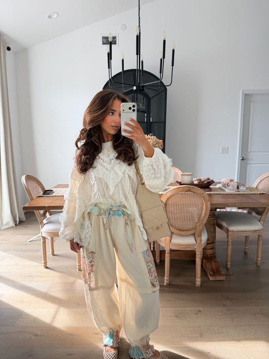 Blossom Breeze Pants (Cream)