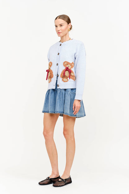 Beary Luv U Teddy Cardigan (light blue) RESTOCK
