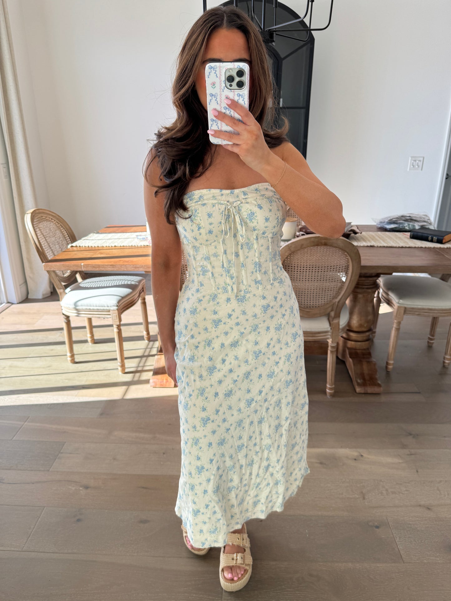 FLORAL CORSET MIDI SMALL