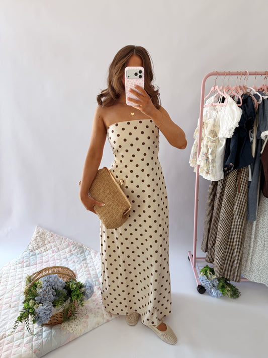 Cocoa Bay Smocked Linen Maxi Dress