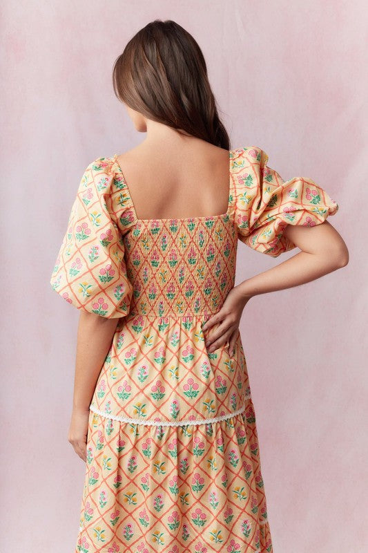Pineapple Princess Midi Dress