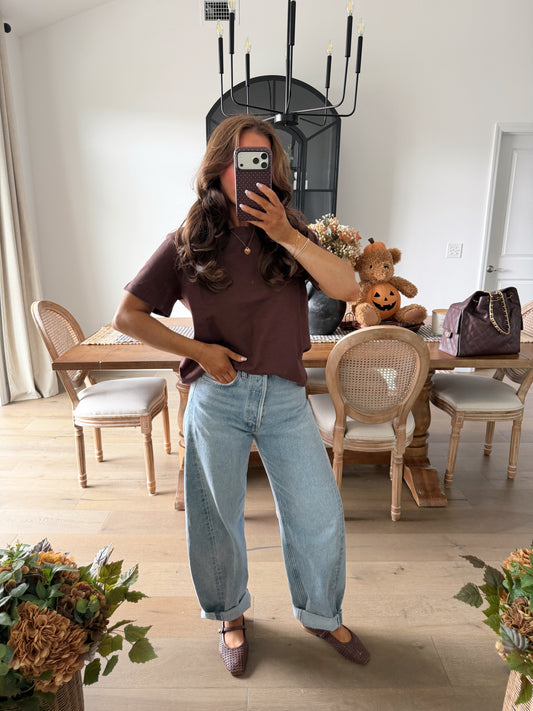 Meghan Basic Tee (Brown)