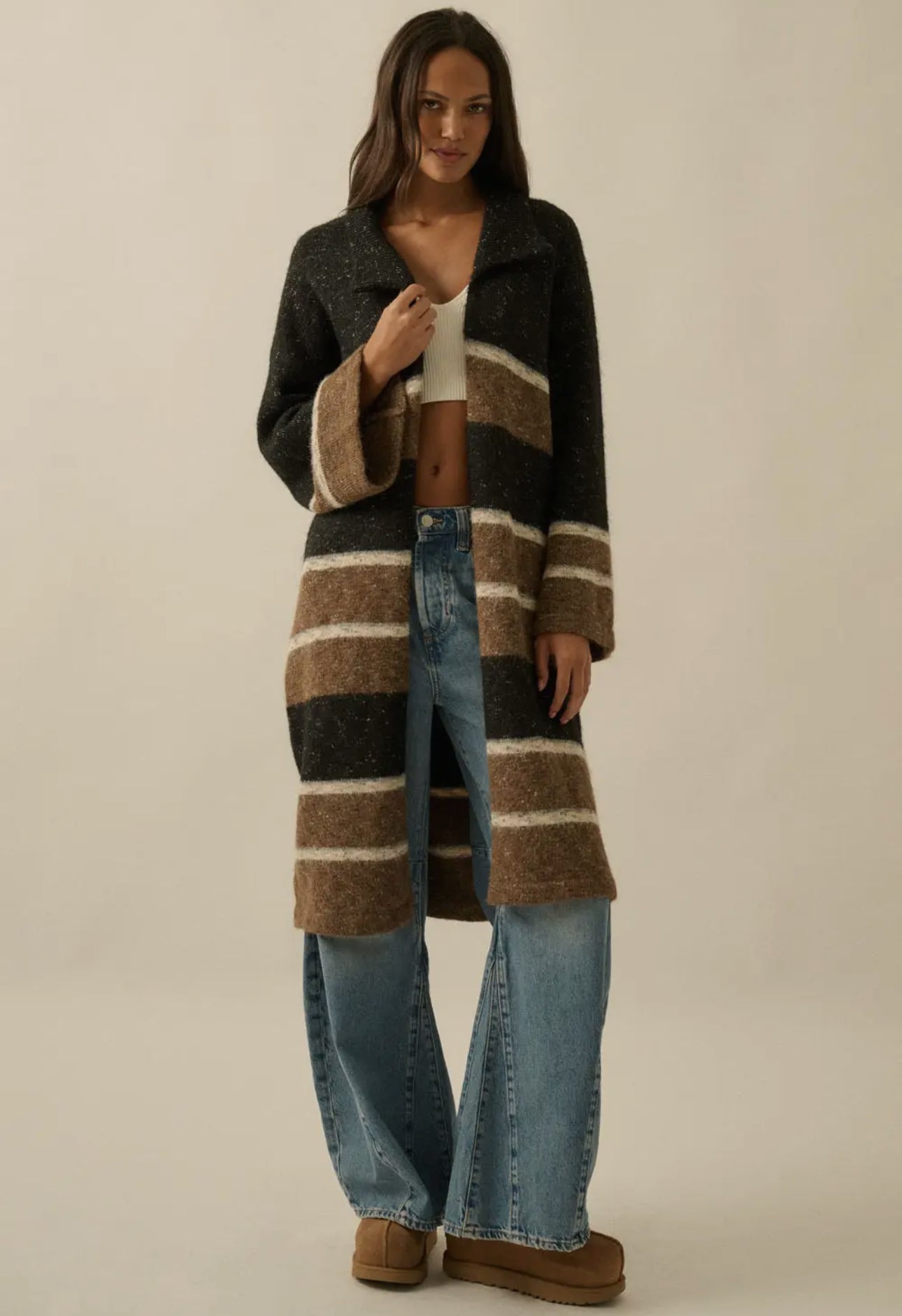 Cozy Days Colorblock Cardigan Coat