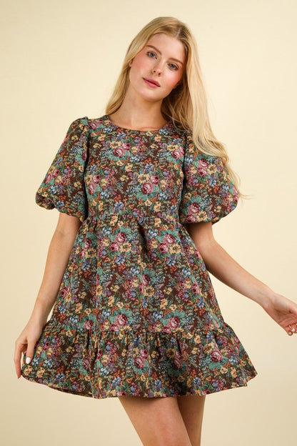 Charmé Belle Floral Jacquard Dress