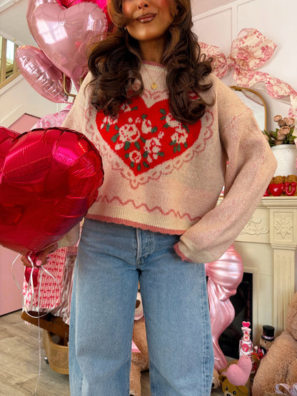 Coquette & Hearts Sweater Top (can’t restock)