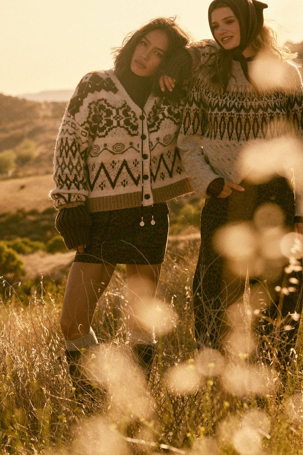 Hearts Aglow Brushed Alpine-Knit Button-Front Cardigan