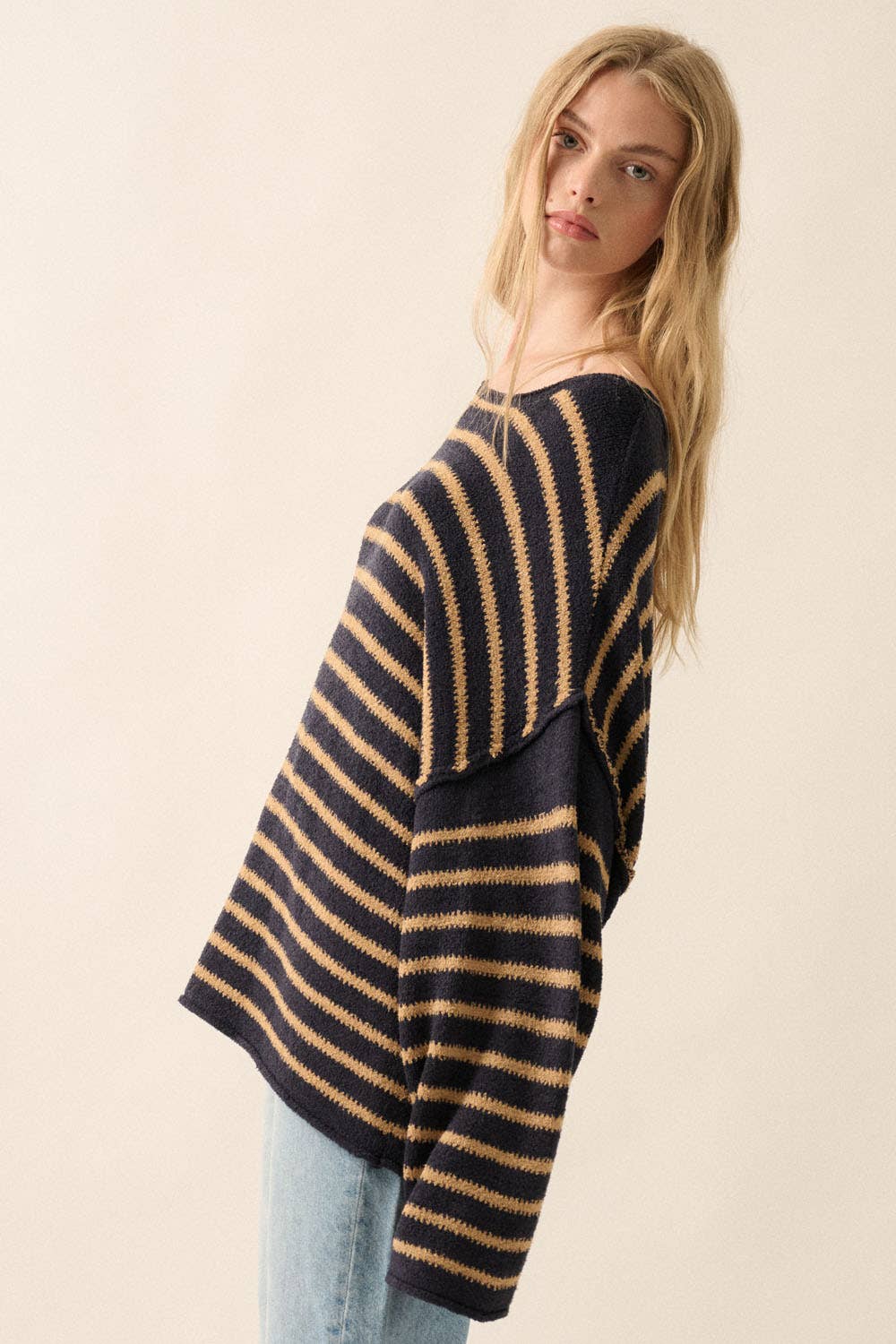 Cali Textured Knit Oversized Sweater