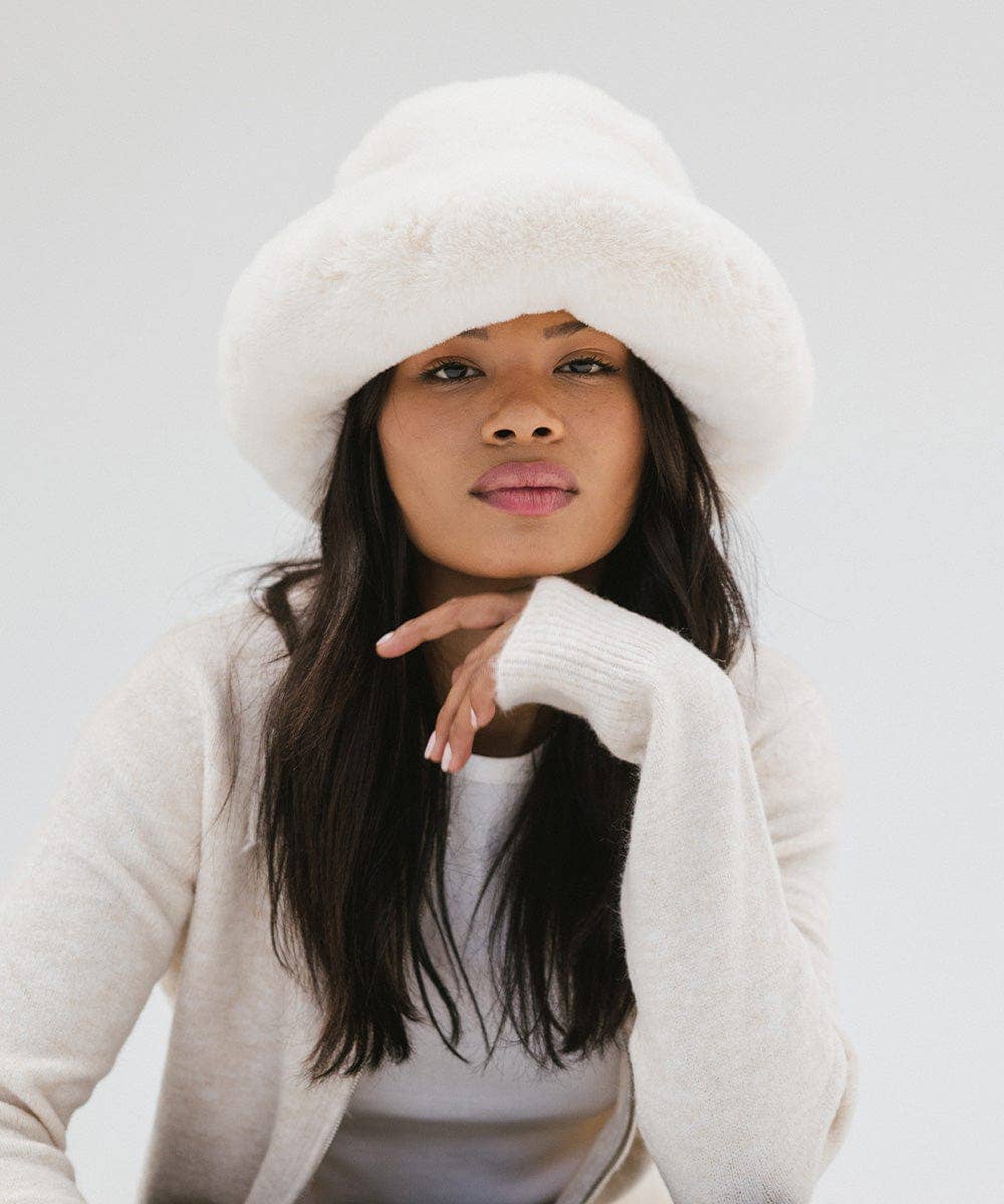 Marshmallow Winter Lane Faux Fur Hat