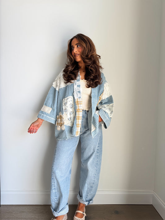 Harvest Ribbons Cardigan (Denim)