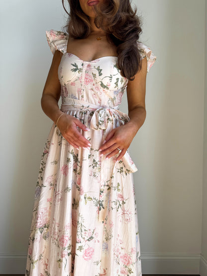 Romantic Garden Floral Maxi Dress