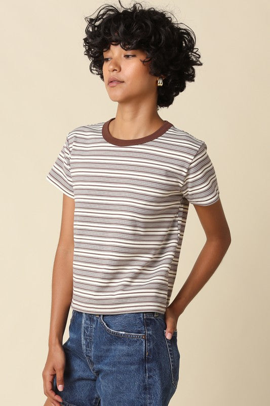 Espresso In Paris Striped Tee