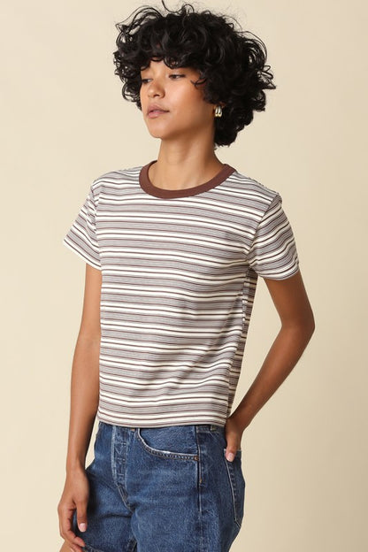 Espresso In Paris Striped Tee